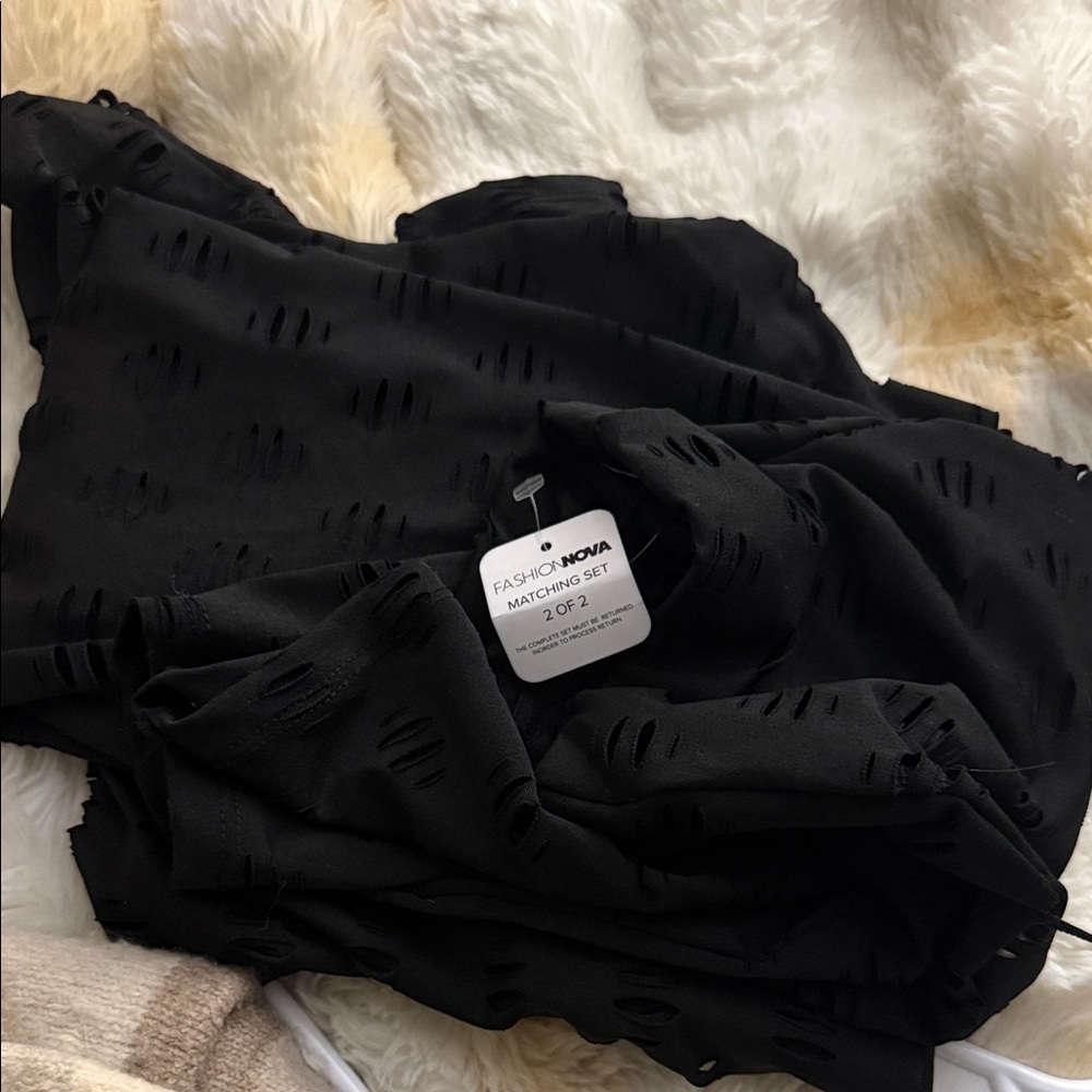 Fashion Nova Elegant Black Ensemble XS both